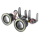 Set 2 proiectoare auto cu led, 10W, 76mm, 3200Lm, 196796