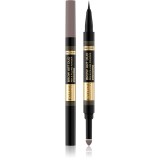 Eveline Cosmetics Brow Art Duo creion dermatograf cu două capete pentru spr&acirc;ncene culoare Medium 8 g