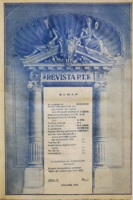 REVISTA POSTALA TELEGRAFICA SI TELEFONICA , COLIGAT DE 12 NUMERE , ANUL IX , 1934 , PREZINTA PETE SI HALOURI DE APA * foto