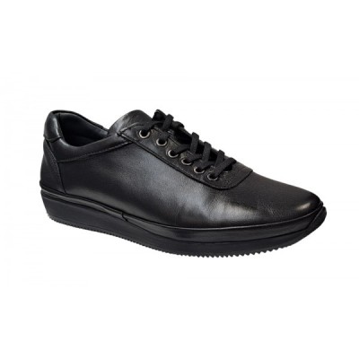 Pantofi barbati, casual, piele naturala, Negru, Ultra Confort, VIKOTTY, VIK217N foto
