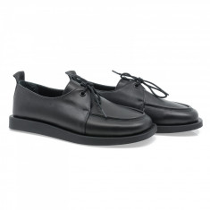 Pantofi dama, Caspian, Cas-44-05, casual, piele naturala, negru