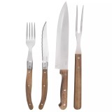 Set Orion pentru friptura din inox si lemn de acacia, 15 piese cu tocator