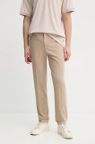 Les Deux pantaloni barbati, culoarea bej, mulata, LDM501105