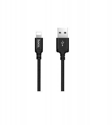 Lightning la USB 2.0 2A Cablu de date Hoco Premium pentru Apple iPhone-Lungime 2 Metri-Culoare Negru foto
