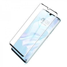 Folie protectie curbata 3D sticla securizata full glue pentru Huawei P30 Pro, negru foto