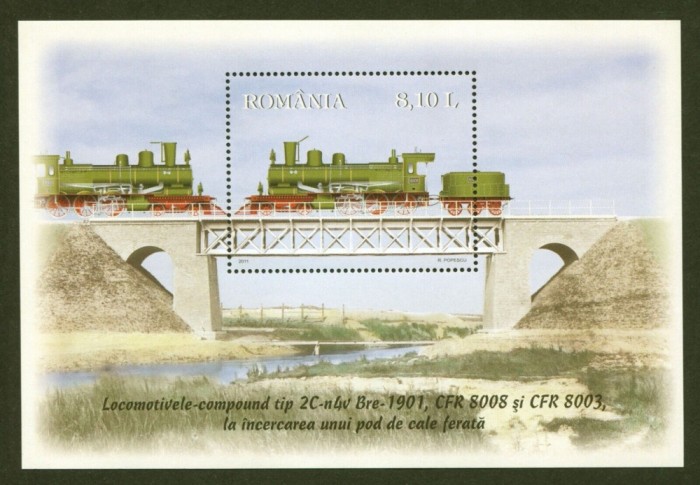 Transporturi, trenuri - Locomotive, coliță dantelată, 2011, LP 1913, MNH