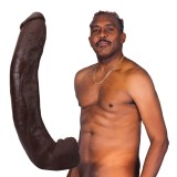 Dildo Realist Dredd, Ultraskyn, Dual Density, Vac-U-Lock, Ciocolatiu, 34.3 cm