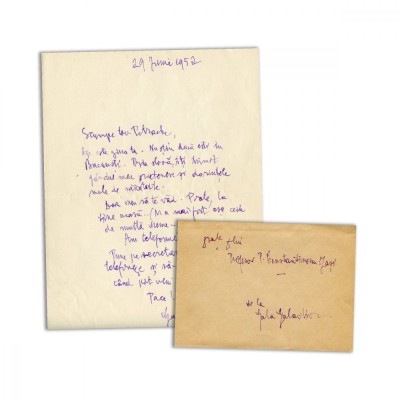 Gala Galaction, scrisoare pentru Petre Constantinescu-Iași, 29 iunie 1952 foto