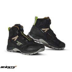 Ghete (cizme) pentru scuter - motocicleta Adventure (Touring) Unisex Seventy model SD-BA7 Stelvio culoare: negru/galben fluor Negru/galben fluor 41