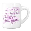 Cana alba personalizata &quot;Legendele sunt nascute in zodia Sagetator&quot;, INOVATIX&reg;. 330ml, Oem