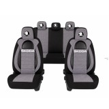 Set Huse Scaune Universale Racing, Gri cu Negru Personalizate cu Skoda Nou
