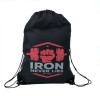 Geanta Sac Antrenament Fitness, Impermeabila, Poliester, 32x43cm, Neagra, 2 Compartimente, Snur Inchidere