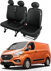 Huse scaune din piele FORD Transit 3 locuri 2+1 2015 - 2019 foto