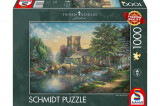Puzzle 1000 piese Schmidt: Thomas Kinkade - Capelă din lemn de salcie