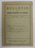 BULLETIN DE LA SOCIETE ROUMAINE DE PSHYSIQUE , VOL. 41 , NO. 76 - 1940