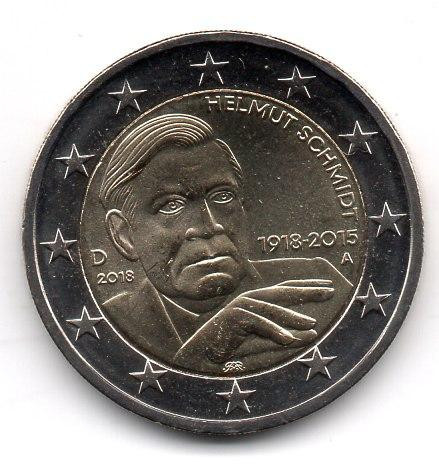 GERMANIA 2 euro 2018 A, Helmut Schmidt, UNC