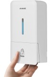 AK1006 800 ml dozator manual de săpun lichid din plastic montat pe perete pentru uz public, alb
