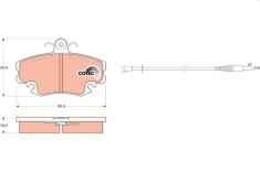 TRW GDB400 COTEC set placute frana,frana disc