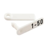 Crotalii Twintag Kerbl alb pentru miei si iezi, numerotate 1-50 (50 buc)