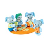 Jucarie din lemn - Familia de elefanti (10 piese), Hape