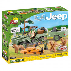 Set de construit Cobi, Jeep, Willys MB with 1/4 ton Cargo Trailer (190 pcs) foto