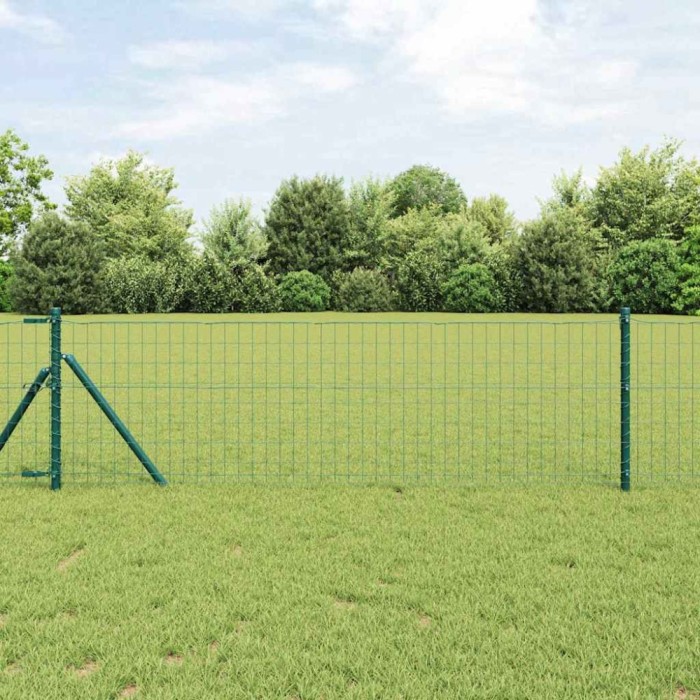 vidaXL &Icirc;ngrădire Euro Verde 0.6x50 m Oțel