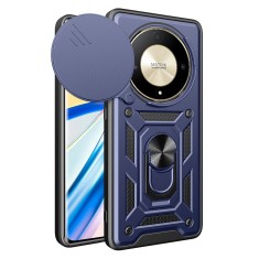 Husa pentru honor magic 6 lite, slide si snap, magnetic ring, blue foto