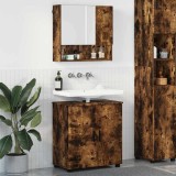 VidaXL Set de mobilier pentru baie 2 pcs Stejar afumat 61 x 35 x 64 cm 3392938