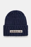 Adidas Originals caciula din bumbac culoarea albastru marin, bumbac, din tesatura neteda, IY4109