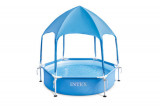 Piscina Hexagonala cu Parasolar Intex, d183 cm, Inaltime piscina 38 cm,