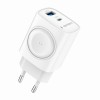 ALIMENTATOR retea 220V GEMBIRD, universal, 1 x USB Type-C D 22W, 1 x USB-A 3.0 QC 18W, Wireless charger, suport Apple Eatch, alb, &quot;TA-UC-PDQCW20-01-W&quot;