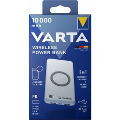 Baterie Externa Wireless Varta Energy, 10000mAh, 18W, QC + PD + FQI, 1 x QI - 1 x USB-C - 2 x USB-A, Alba