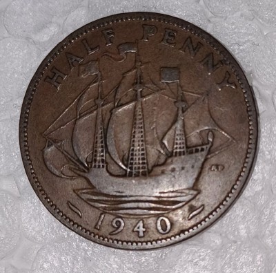 CY - Half penny 1940 Marea Britanie Anglia foto