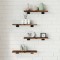 vidaXL Rafturi perete 4 buc. stejar fumuriu 40x10x1,5 cm lemn compozit 838195