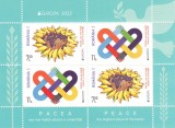 ROMANIA 2023 Europa CEPT - PACEA Bloc tip II 4 timbre (2 serii) LP.2416a MNH**, Istorie, Nestampilat