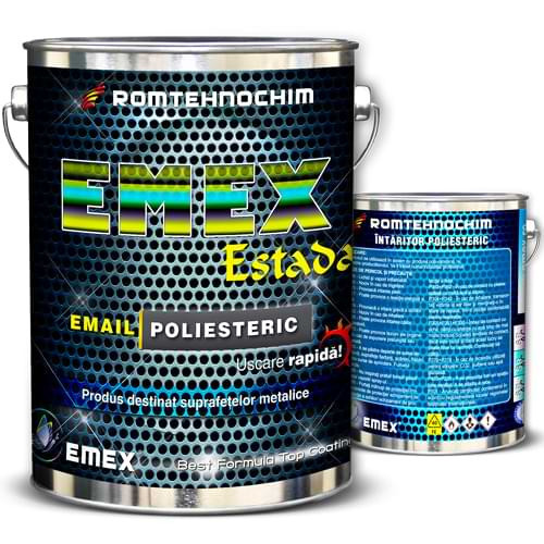 Pachet Email Poliesteric &ldquo;Emex&rdquo; - Negru - Bid. 4 Kg + Intaritor - Bid. 1 Kg