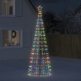 VidaXL Pom de Crăciun cu LED-uri cu v&acirc;rfuri 570 LED-uri colorate 300cm