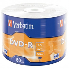 DVD-R Verbatim capacitate 4,7 GB, viteza scriere 16x, cake 50 bucati foto