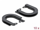 Set 10 buc protectie cabluri forma U - diametru 12.5mm Negru, Delock 60269