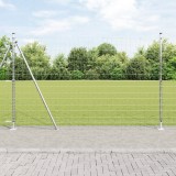 VidaXL Gard Euro cu 7 st&acirc;lpi flanșați 1.6x10 m Oțel galvanizat