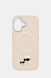 Karl Lagerfeld husă pentru telefon iPhone 17 culoarea bej, KLHMP17SPSMLRKCE