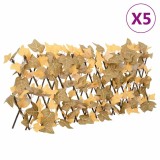 Cumpara ieftin Spalier frunze artar false extensibil 5 buc. oranj 180x30 cm