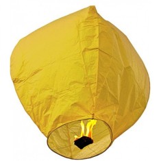 Lampion zburator, hartie biodegradabila, Galben foto