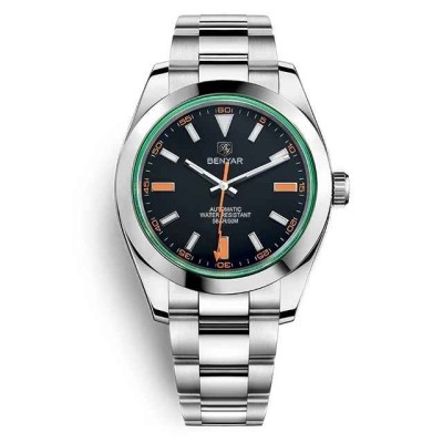 Ceas barbatesc BENYAR BY-5176, automatic, mecanic, tourbillon, otel inoxidabil, rezistent la apa 5Bar foto