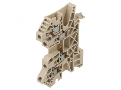 Conector Bej pentru Șine de 4mm2, 4 Borne, 800V 32A foto