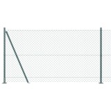 vidaXL Set de St&acirc;lpi de Gard Argintiu 10 x 1.2 m Oțel Galvanizat