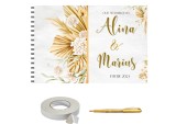 Set Album foto / GuestBook pentru nunta, Our wedding day, personalizabil nume si data, A4 landscape, 25 pagini