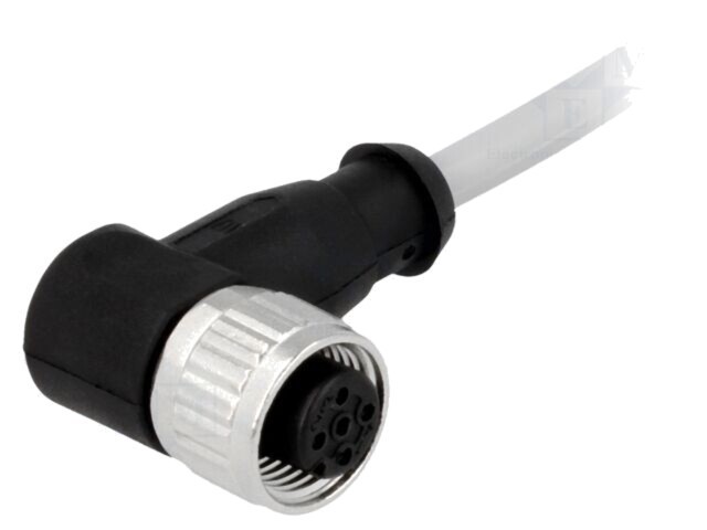 Conector HARTING M12 4 pini unghi 90&deg;, cablu 1,5m &ndash; cod 21348700484015