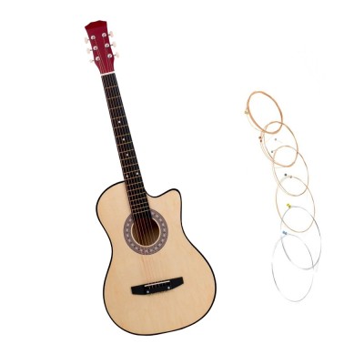 Chitara clasa din lemn 95 cm, Cutaway, natur, corzi incluse foto