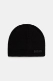 BOSS Green căciulă culoarea negru, 50552125
